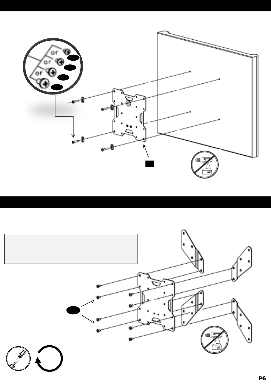 Step 2- monitor adapter attachment to vesa plate | NXG Technology NX-MOUNT-ART-M User Manual | Page 6 / 11