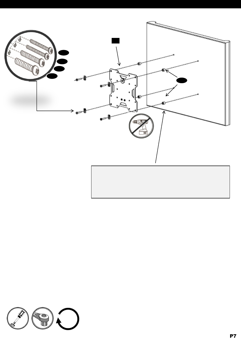 Step 2- curved back flat panel | NXG Technology NX-MOUNT-ART-M User Manual | Page 7 / 11