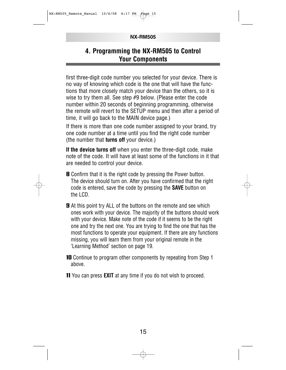 NXG Technology NX-RM505 User Manual | Page 15 / 80