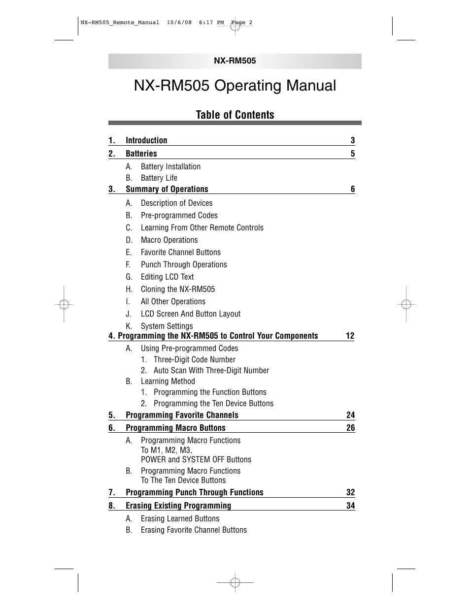 NXG Technology NX-RM505 User Manual | Page 2 / 80