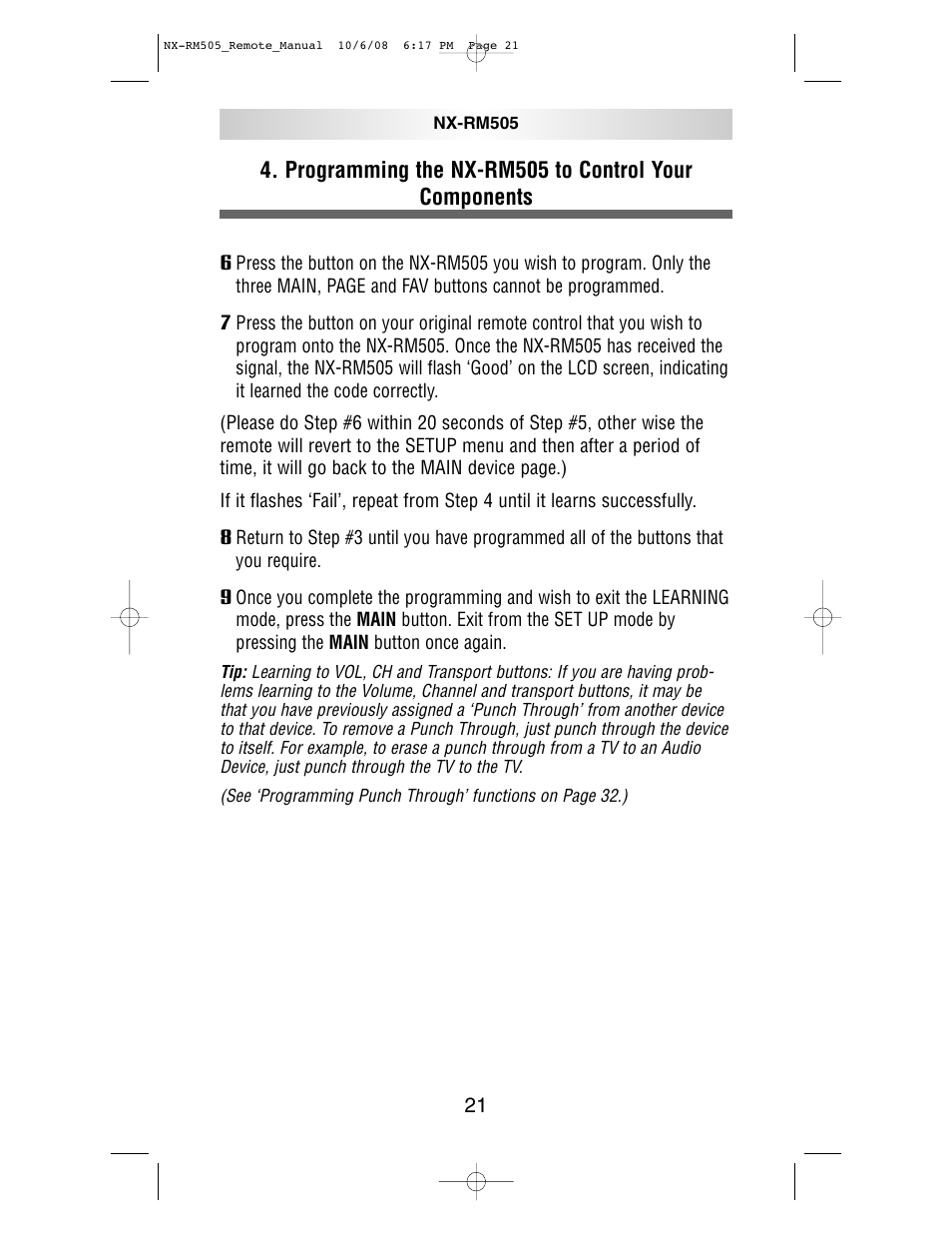 NXG Technology NX-RM505 User Manual | Page 21 / 80