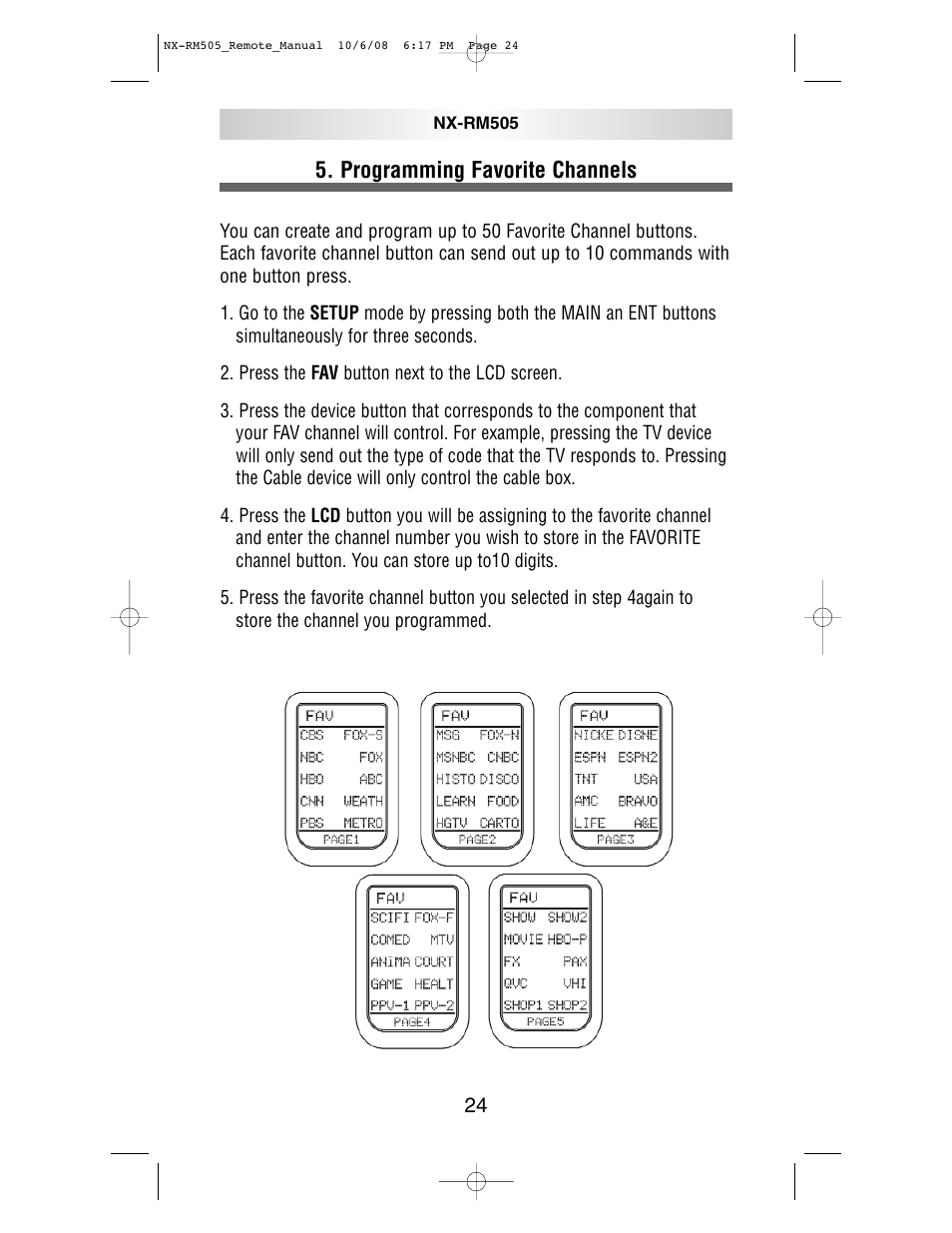 NXG Technology NX-RM505 User Manual | Page 24 / 80