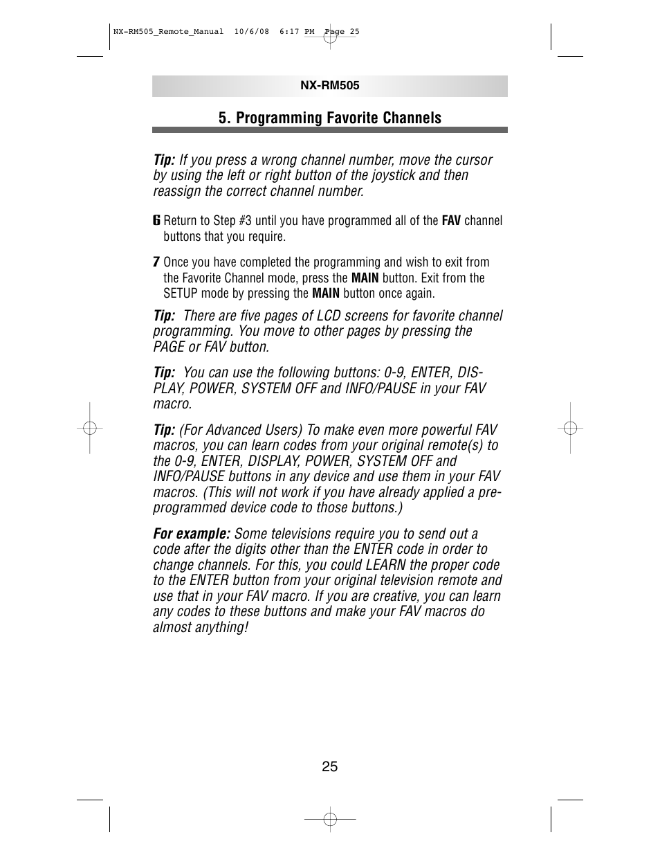 NXG Technology NX-RM505 User Manual | Page 25 / 80