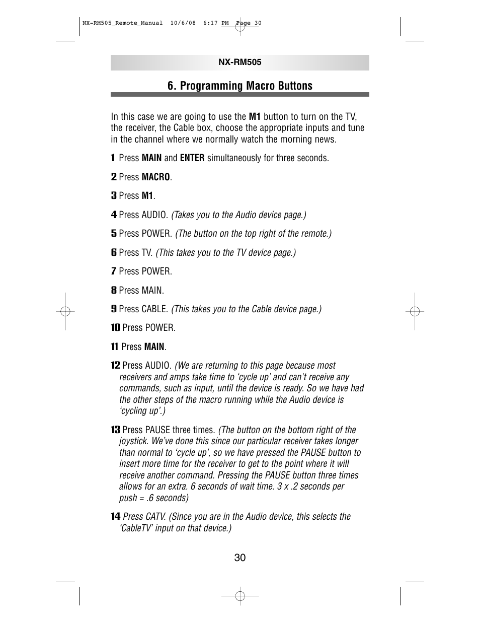NXG Technology NX-RM505 User Manual | Page 30 / 80