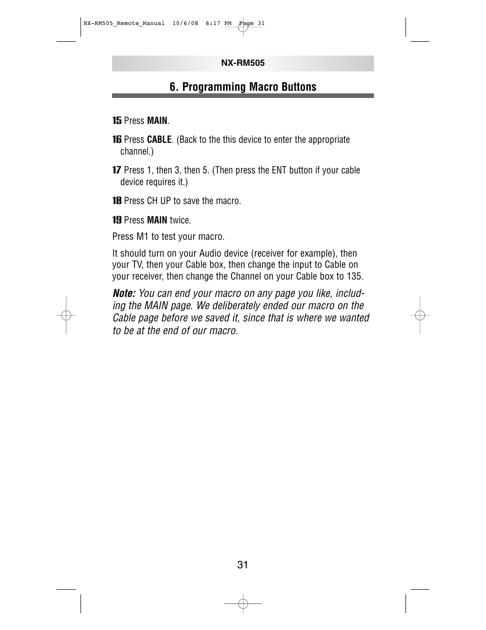 NXG Technology NX-RM505 User Manual | Page 31 / 80