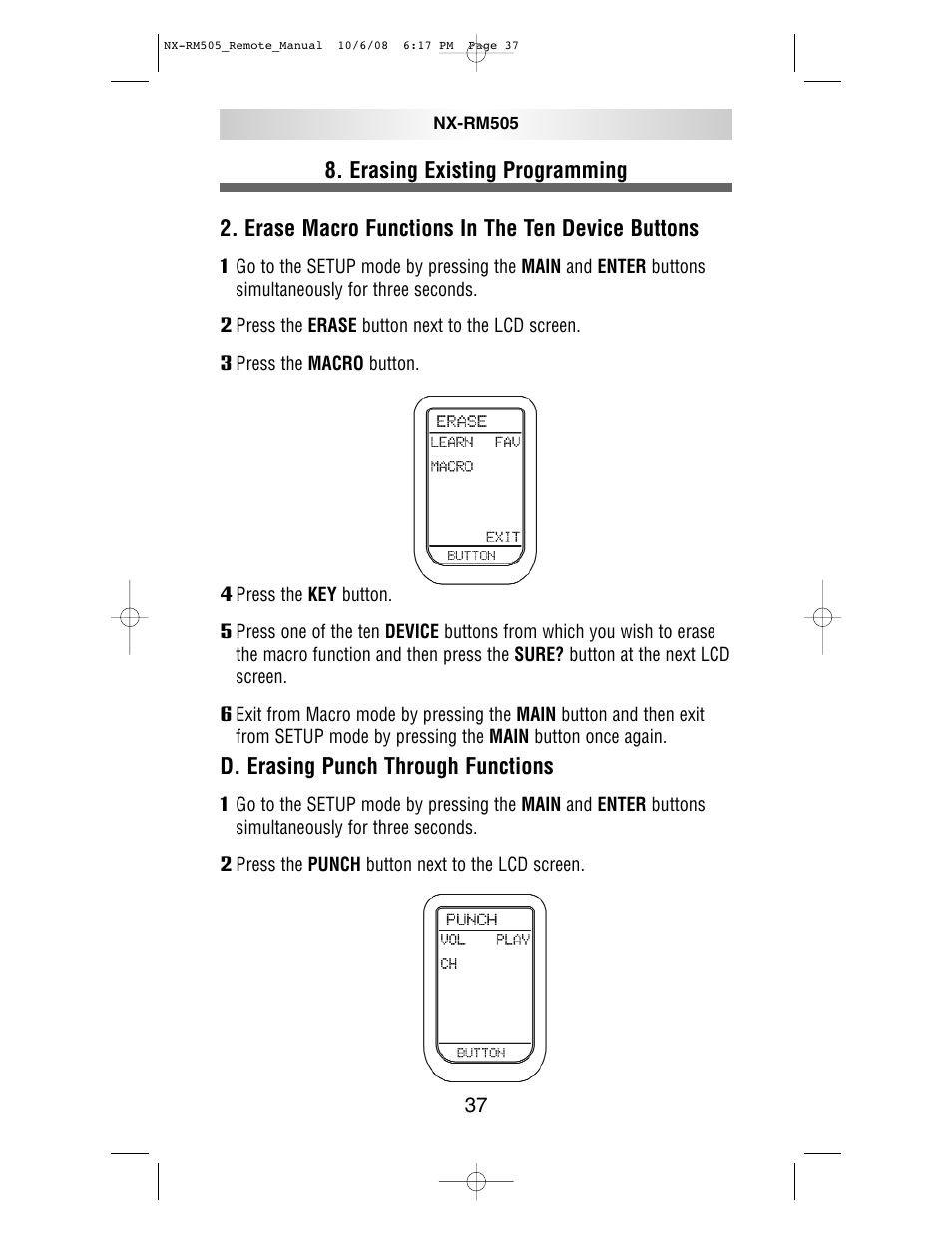 NXG Technology NX-RM505 User Manual | Page 37 / 80