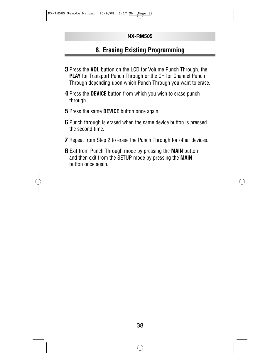 NXG Technology NX-RM505 User Manual | Page 38 / 80