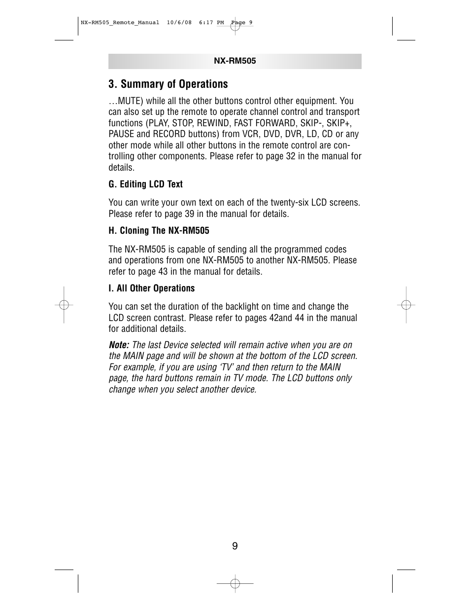 NXG Technology NX-RM505 User Manual | Page 9 / 80
