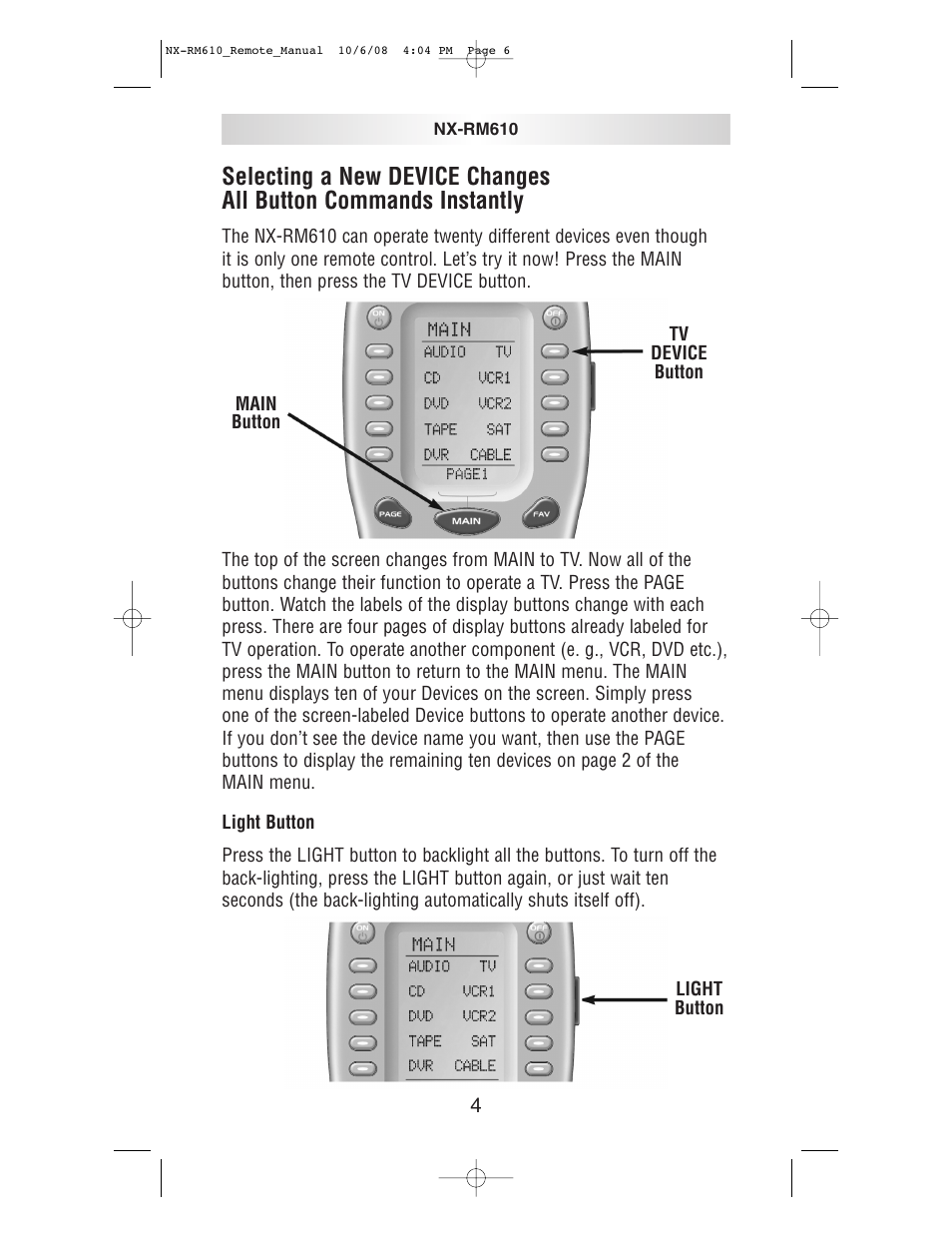 NXG Technology NX-RM610 User Manual | Page 6 / 66