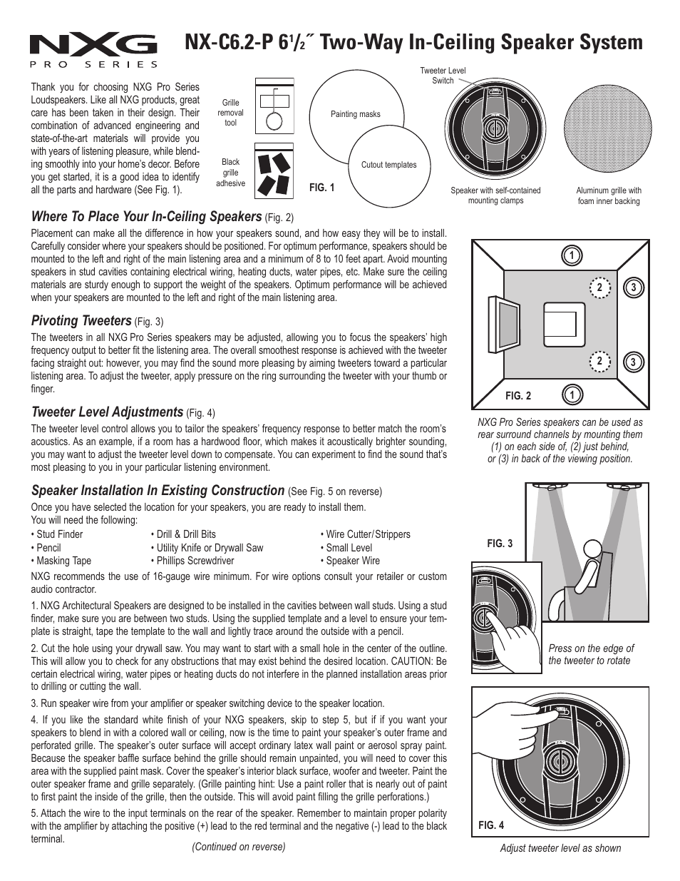 NXG Technology NX-C6.2-P User Manual | 2 pages