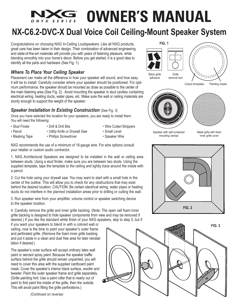 NXG Technology NX-C6.2-DVC-X User Manual | 2 pages