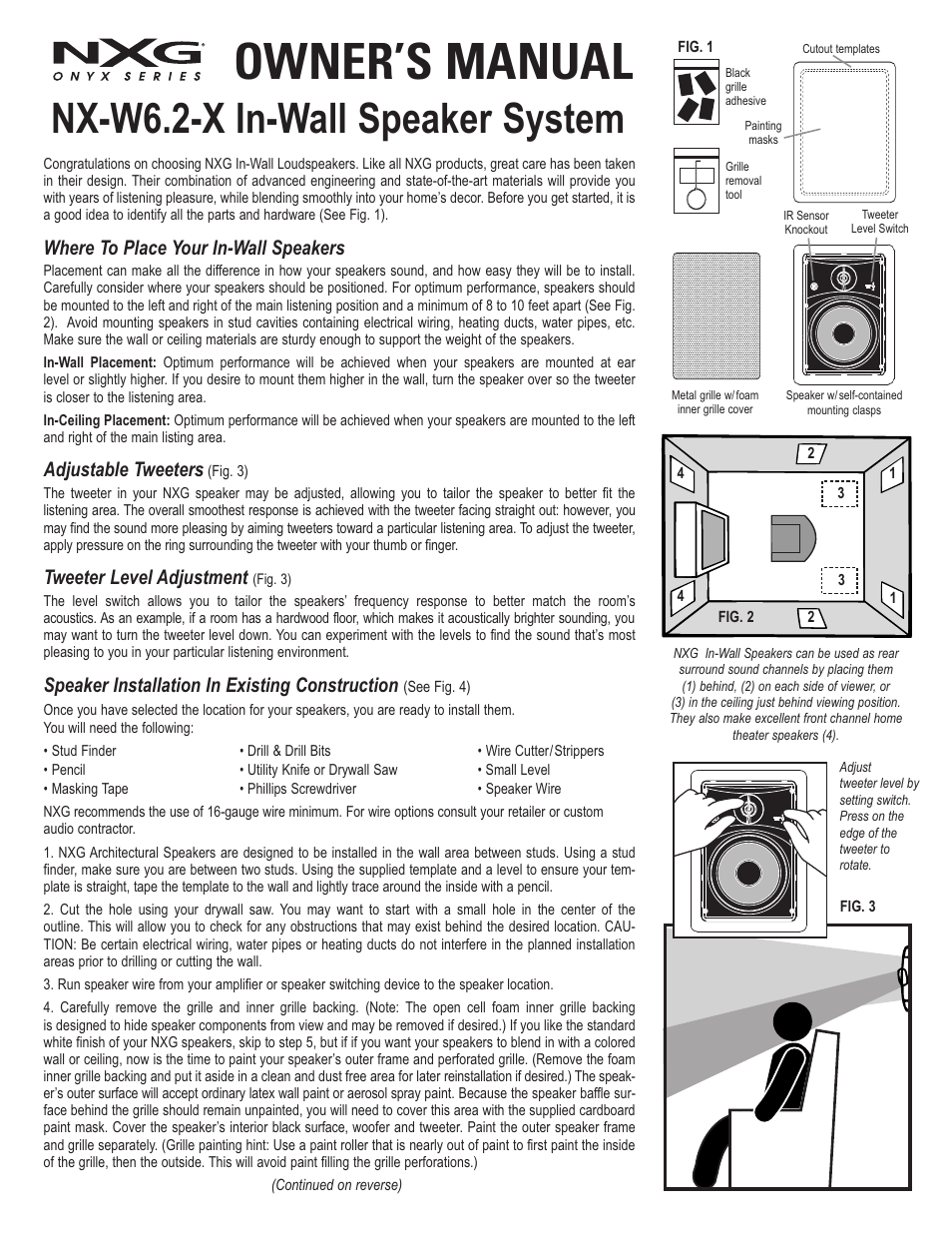 NXG Technology NX-W6.2-X User Manual | 2 pages