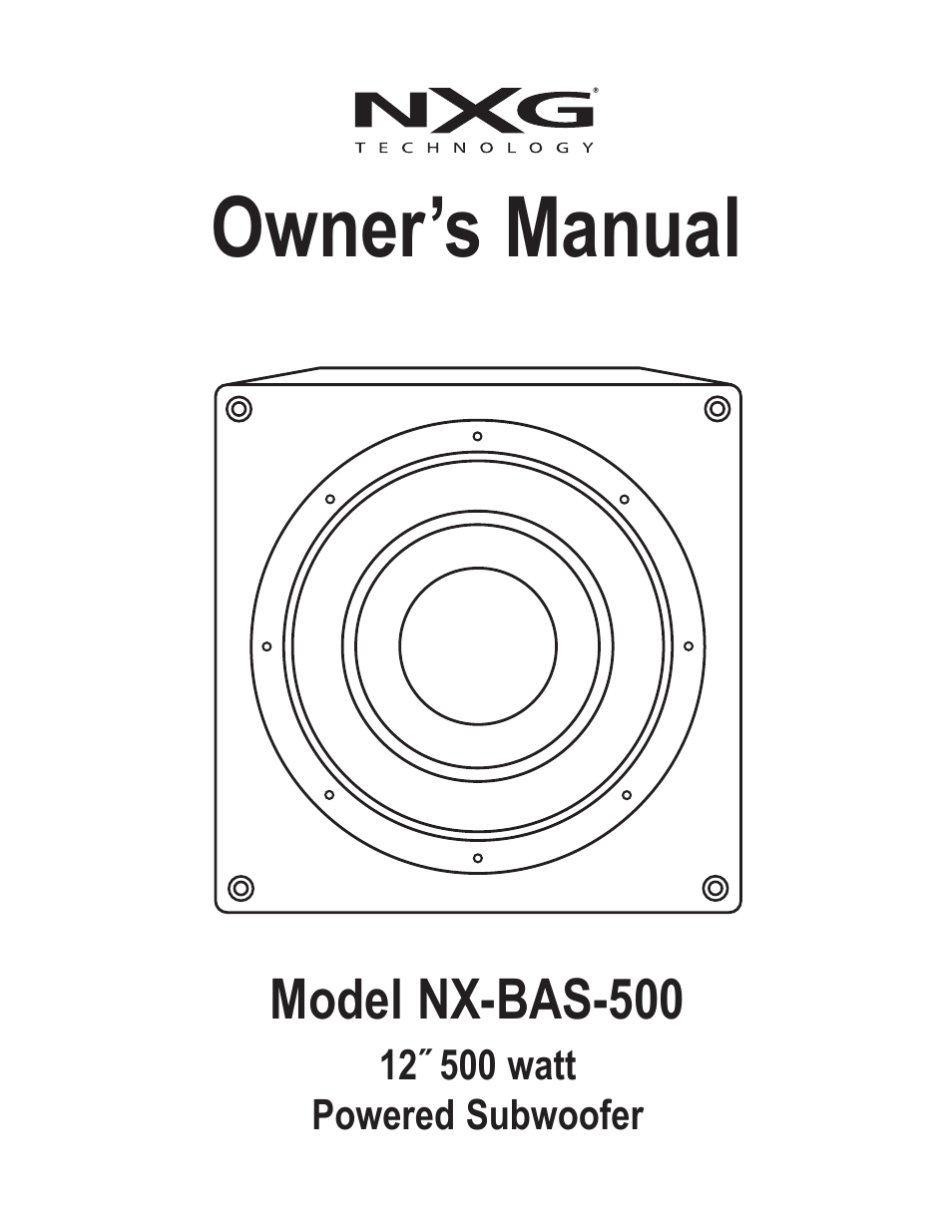 NXG Technology NX-BAS-500 User Manual | 8 pages