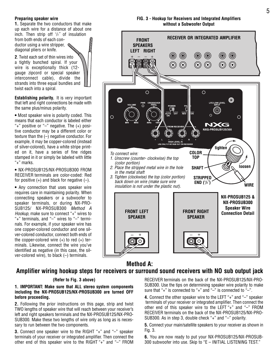 NXG Technology NX-PROSUB125/NX-PROSUB300 User Manual | Page 5 / 8