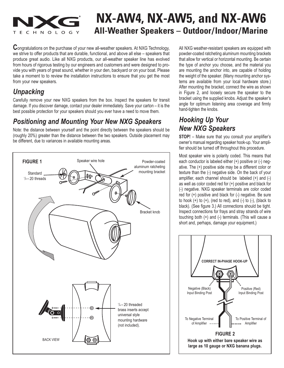 NXG Technology NX-AW6 User Manual | 2 pages