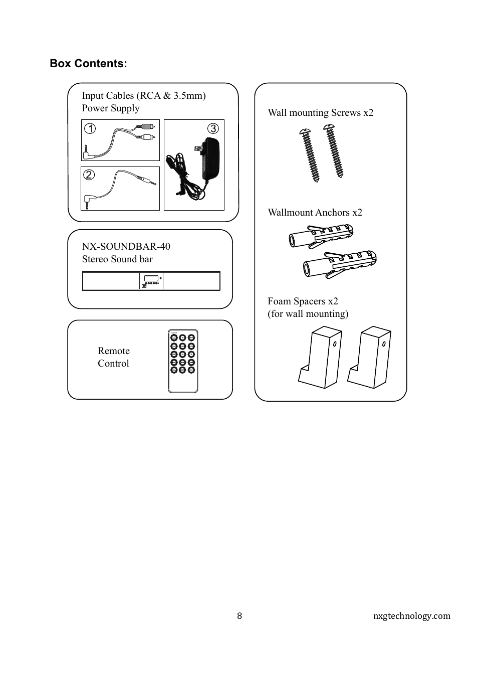 NXG Technology NX-SOUNDBAR-40 User Manual | Page 10 / 10