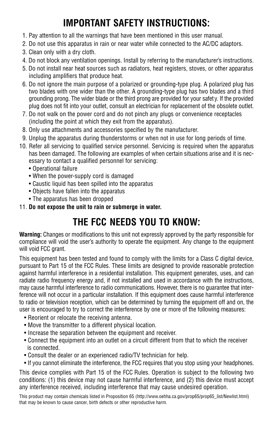 Important safety instructions, The fcc needs you to know | NXG Technology NX-WRLS1 User Manual | Page 6 / 7