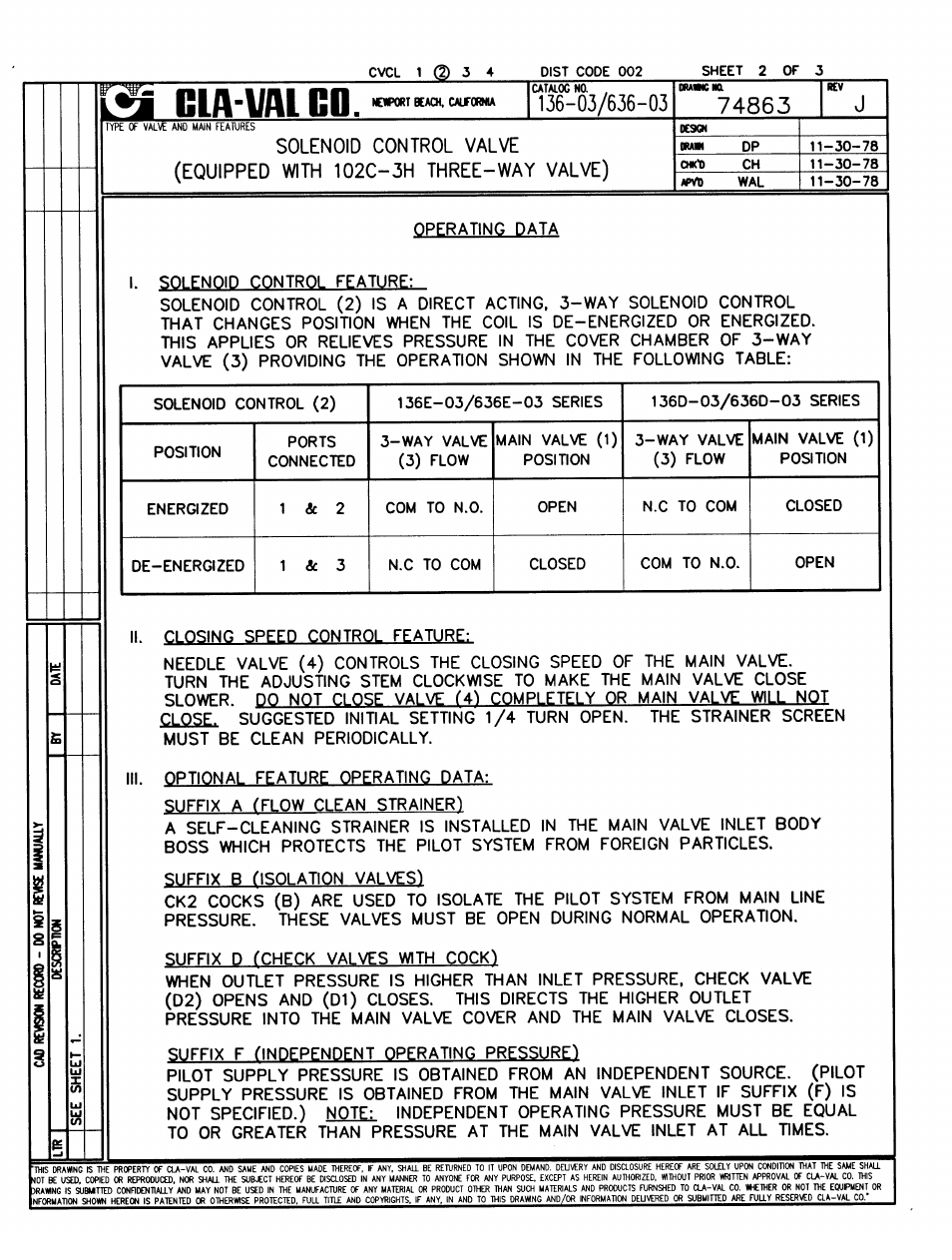 Cla-Val 136-03/636-03 Technical Manual User Manual | Page 4 / 36