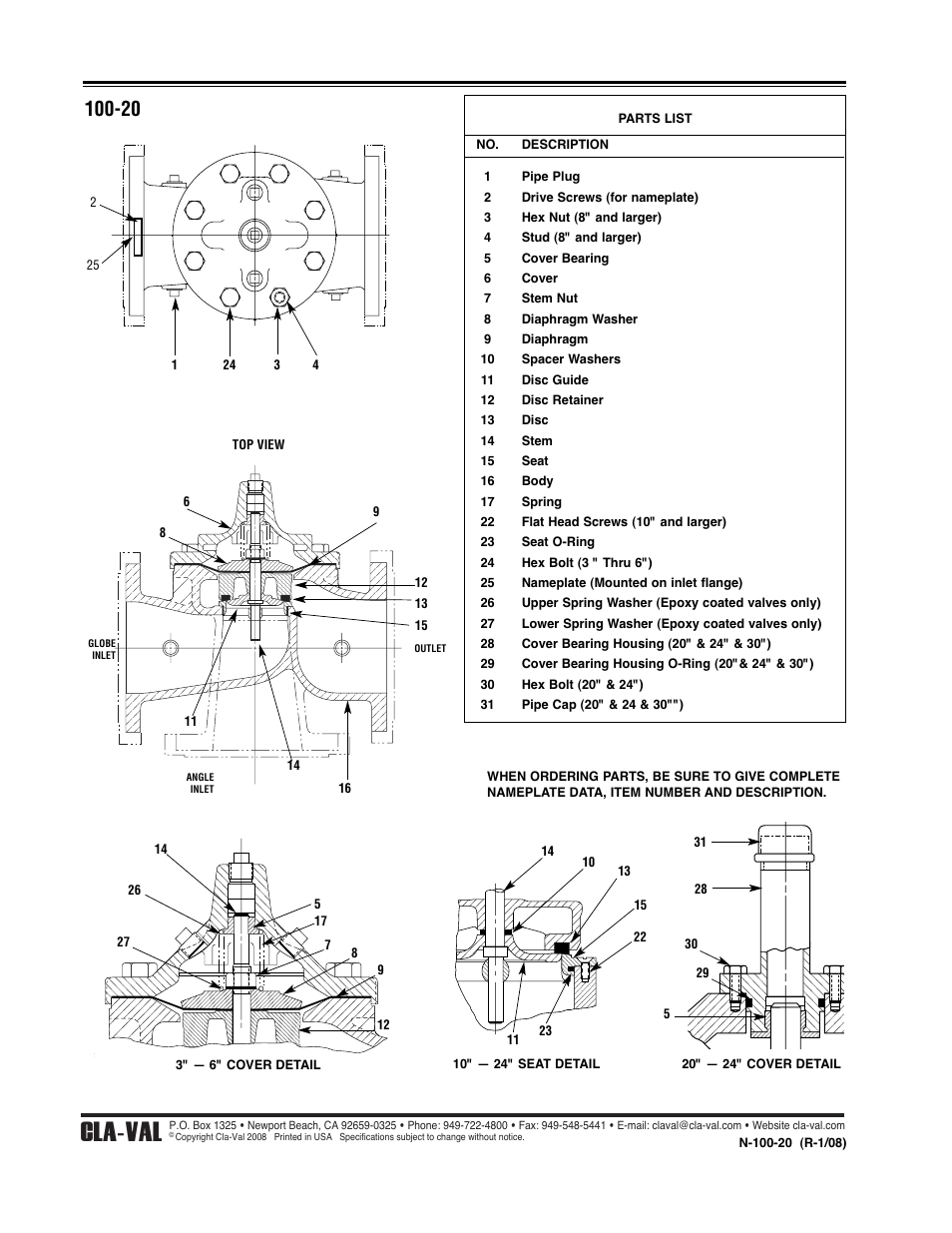 Cla-val | Cla-Val 49-01/649-01 Technical Manual User Manual | Page 16 / 33