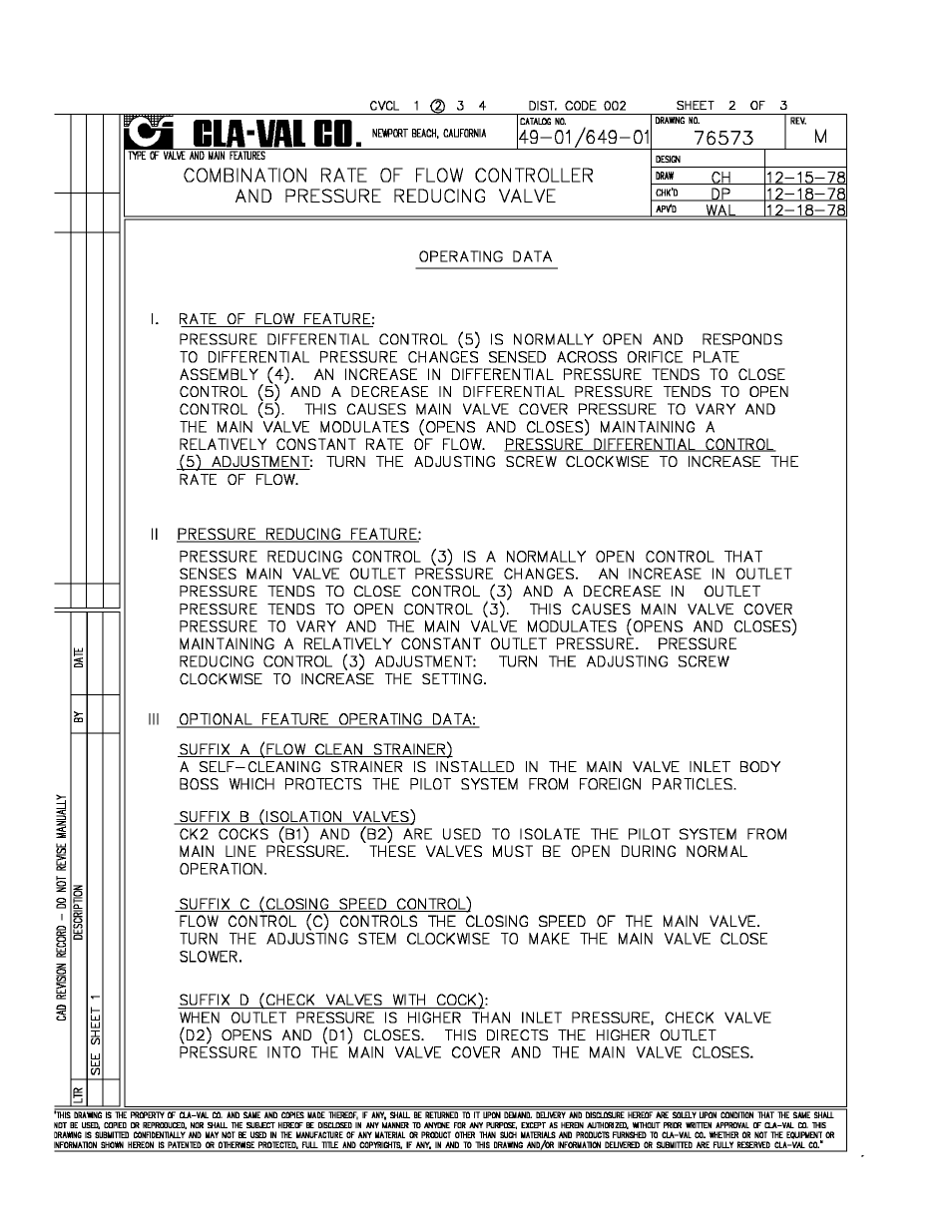 Cla-Val 49-01/649-01 Technical Manual User Manual | Page 3 / 33