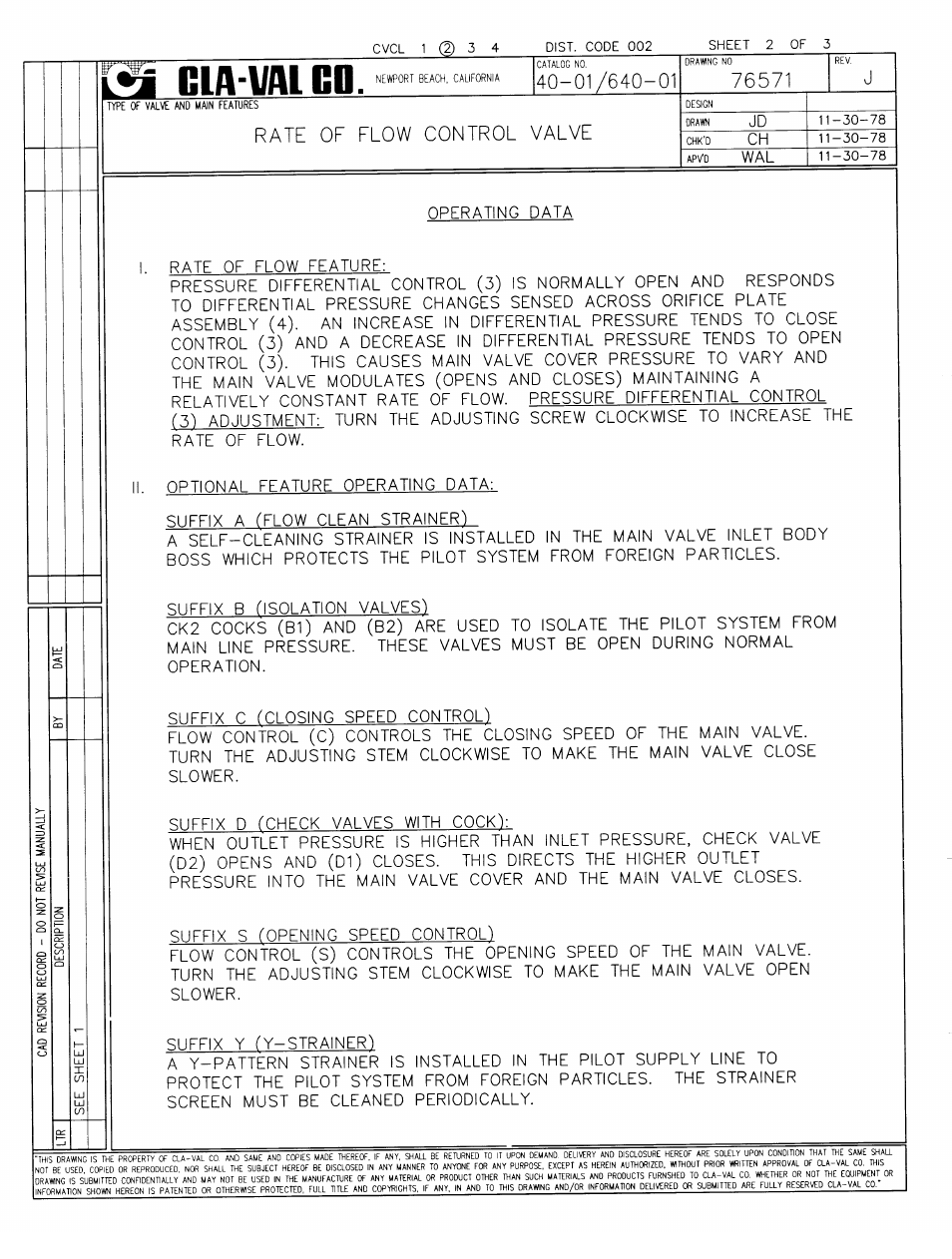 Cla-Val 40-01/640-01 Technical Manual User Manual | Page 3 / 28