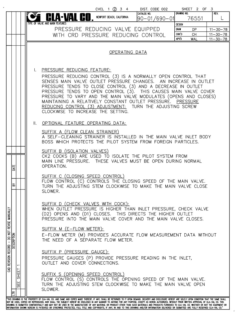 Cla-Val 90-01H/690-01H Technical Manual User Manual | Page 3 / 29