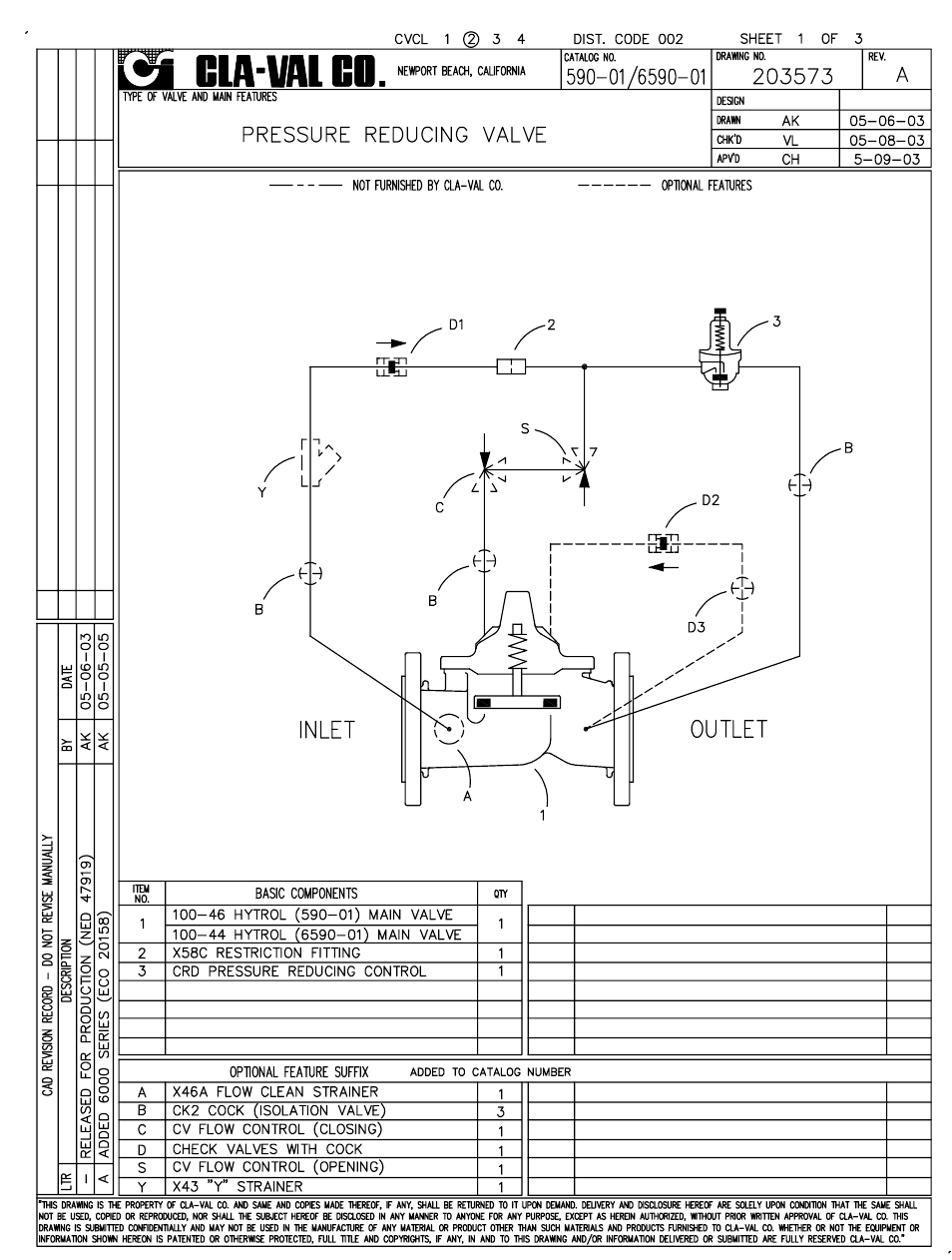 Cla-Val 590-01/6590-01 Technical Manual User Manual | Page 2 / 21