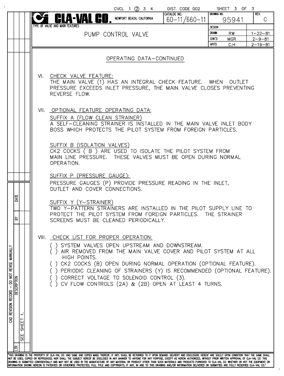 Cla-Val 60-11/660-11 Technical Manual User Manual | Page 4 / 27