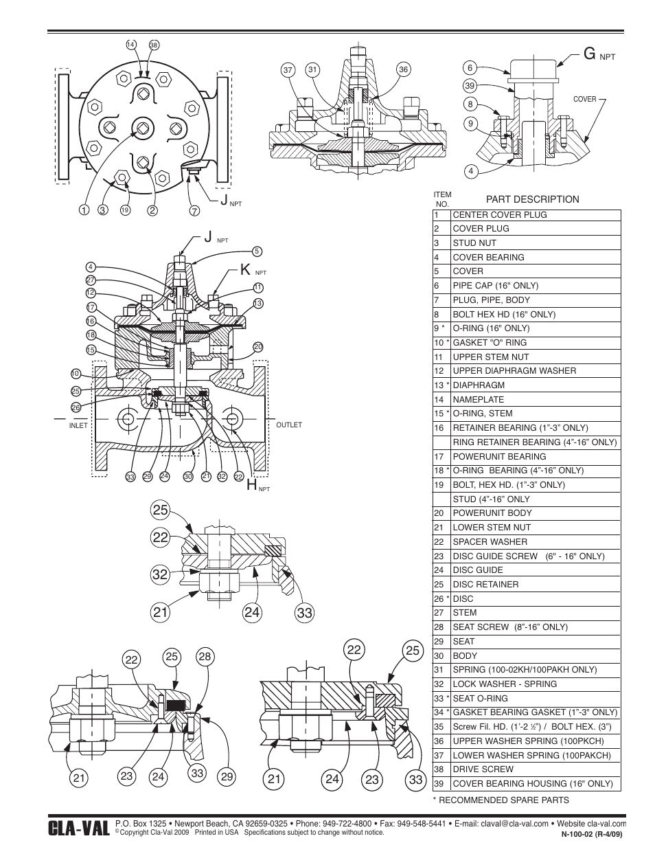 Cla-val | Cla-Val 61-02/661-02 Technical Manual User Manual | Page 14 / 34