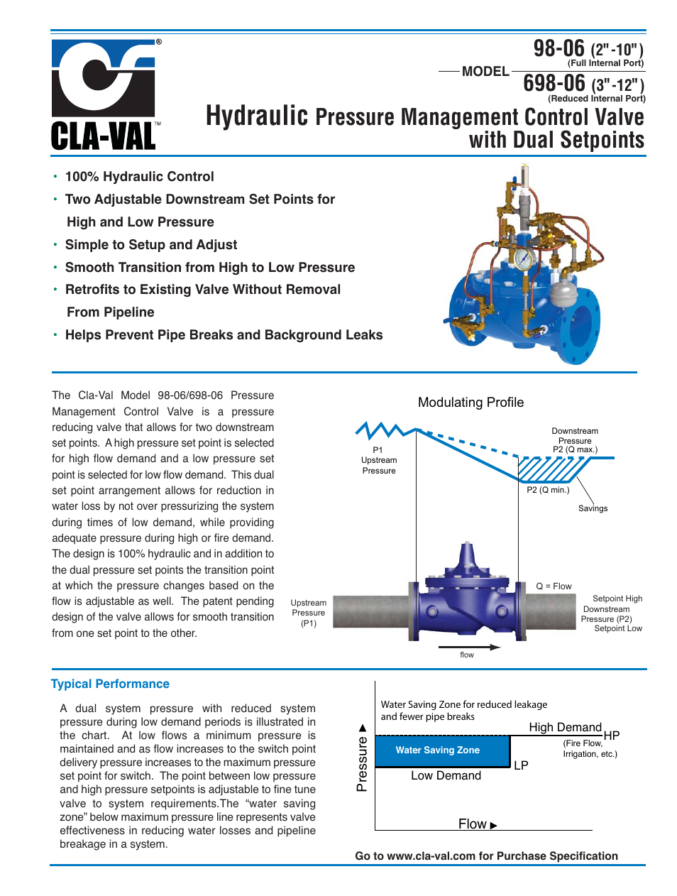 Hydraulic | Cla-Val 98-06/698-06 Technical Manual User Manual | Page 7 / 36