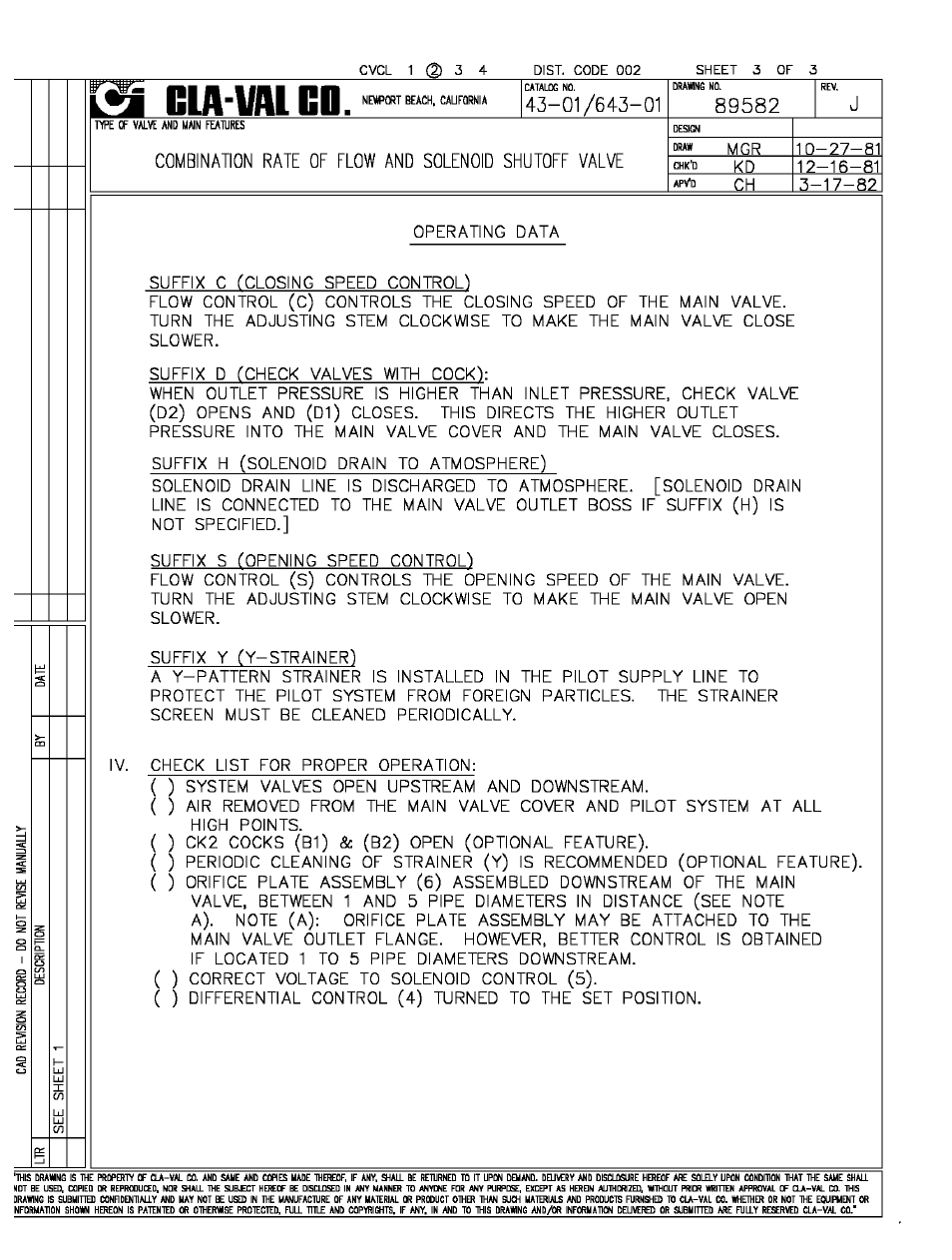 Cla-Val 43-01/643-01 User Manual | Page 4 / 35