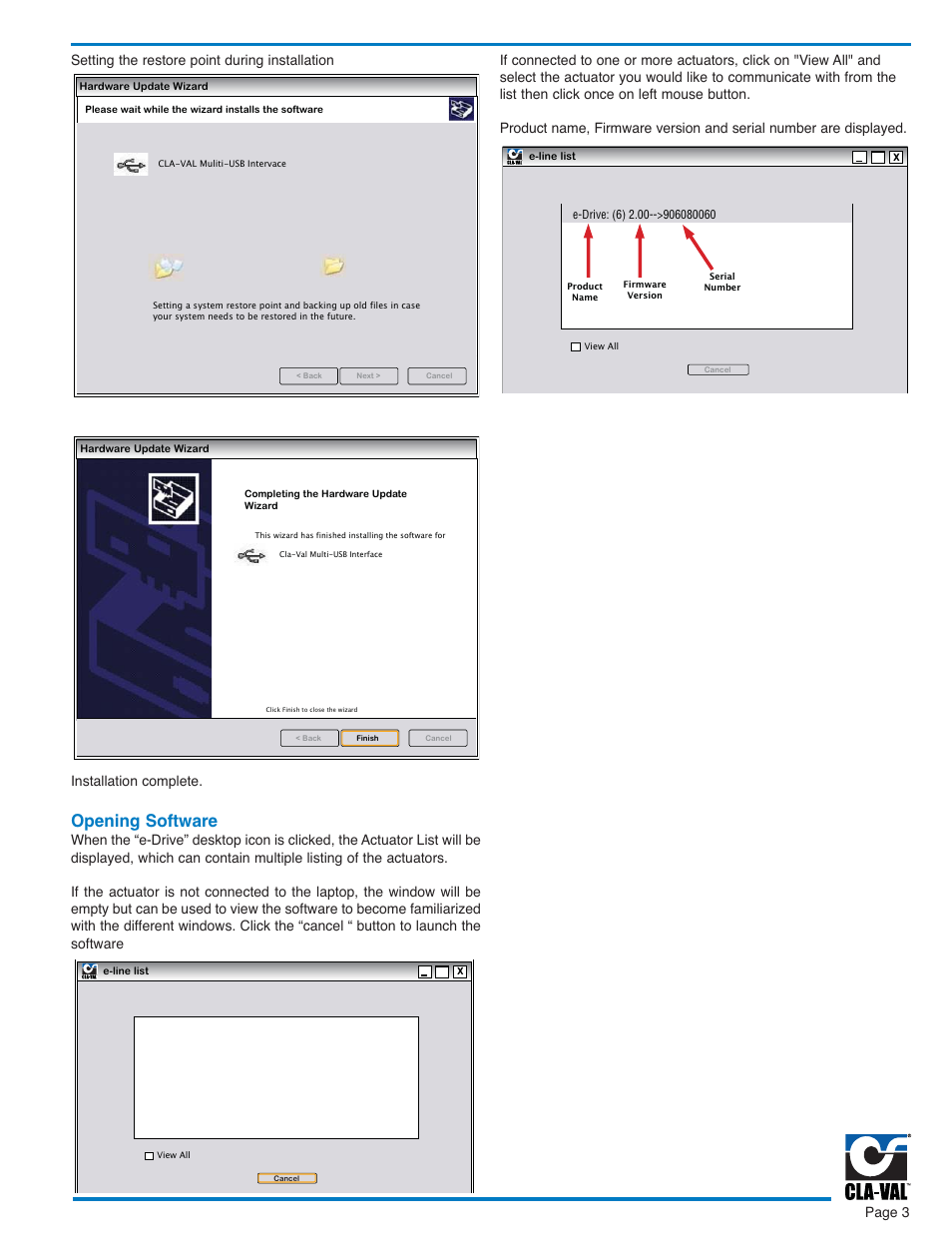 Opening software | Cla-Val 390-07/3690-07 User Manual | Page 22 / 40