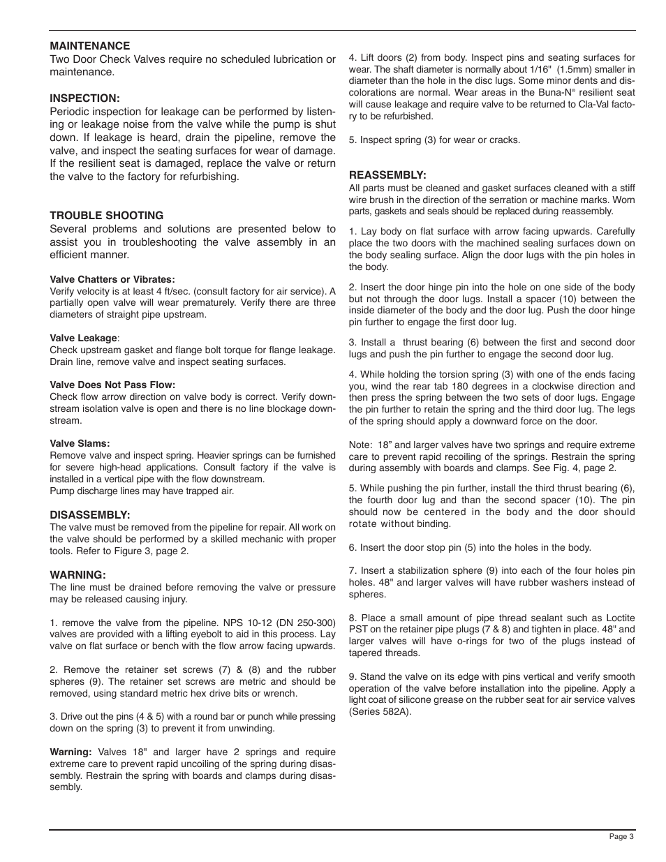 Cla-Val 582SWS Series User Manual | Page 3 / 4