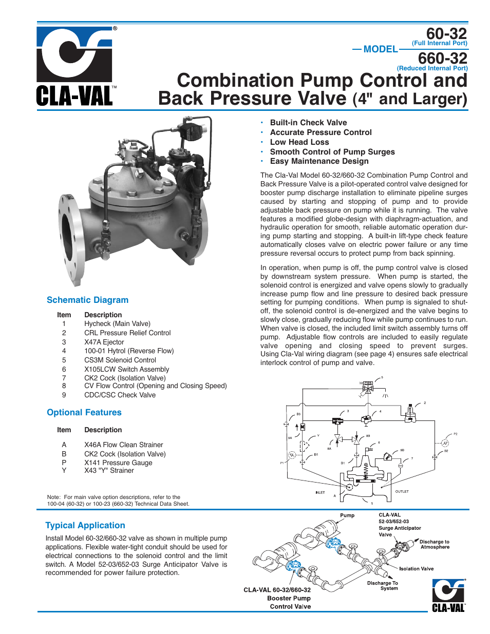 Cla-Val 60-32/660-32 User Manual | 4 pages