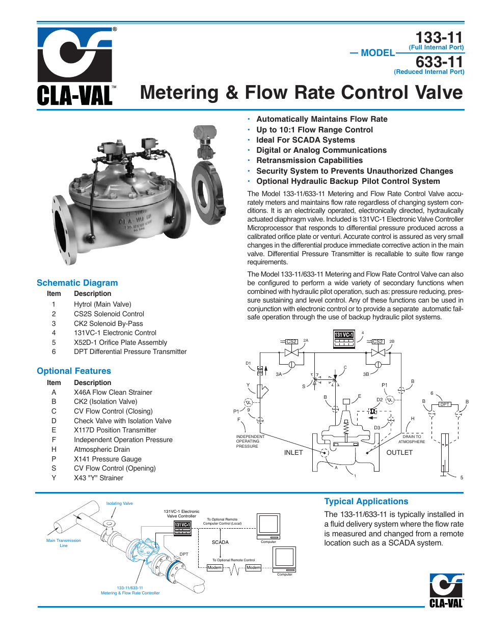 Cla-Val 133-11/633-11 User Manual | 4 pages