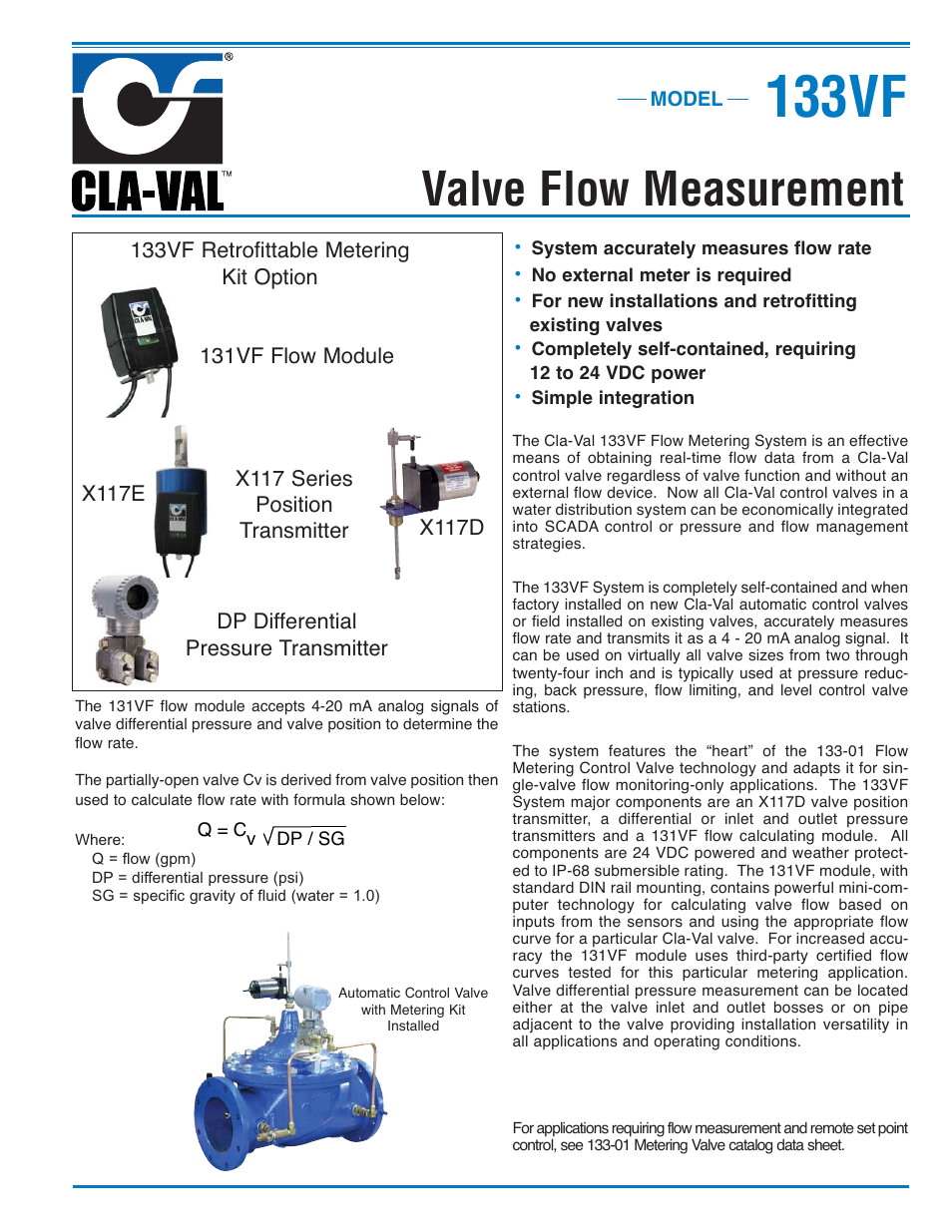 Cla-Val 133VF User Manual | 4 pages