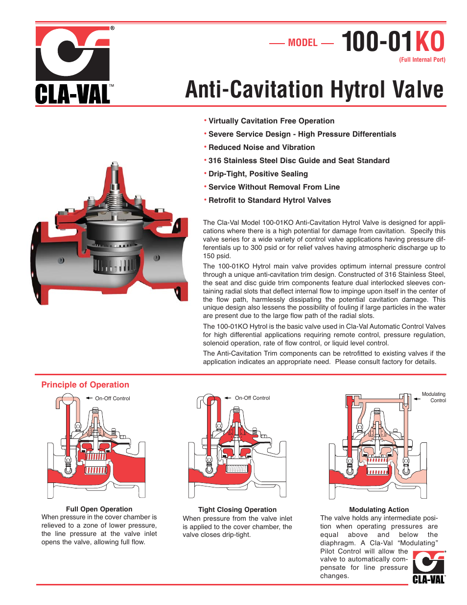 Cla-Val 61-02KO/661-02KO Trim User Manual | 4 pages