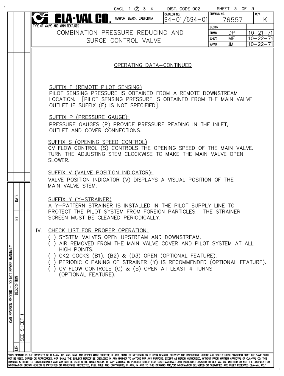 Cla-Val 94-01/694-01 User Manual | Page 4 / 35