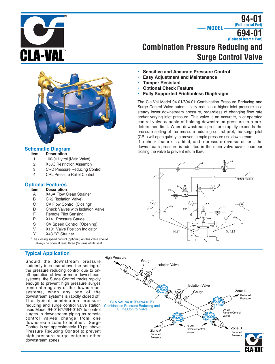 Model | Cla-Val 94-01/694-01 User Manual | Page 5 / 35