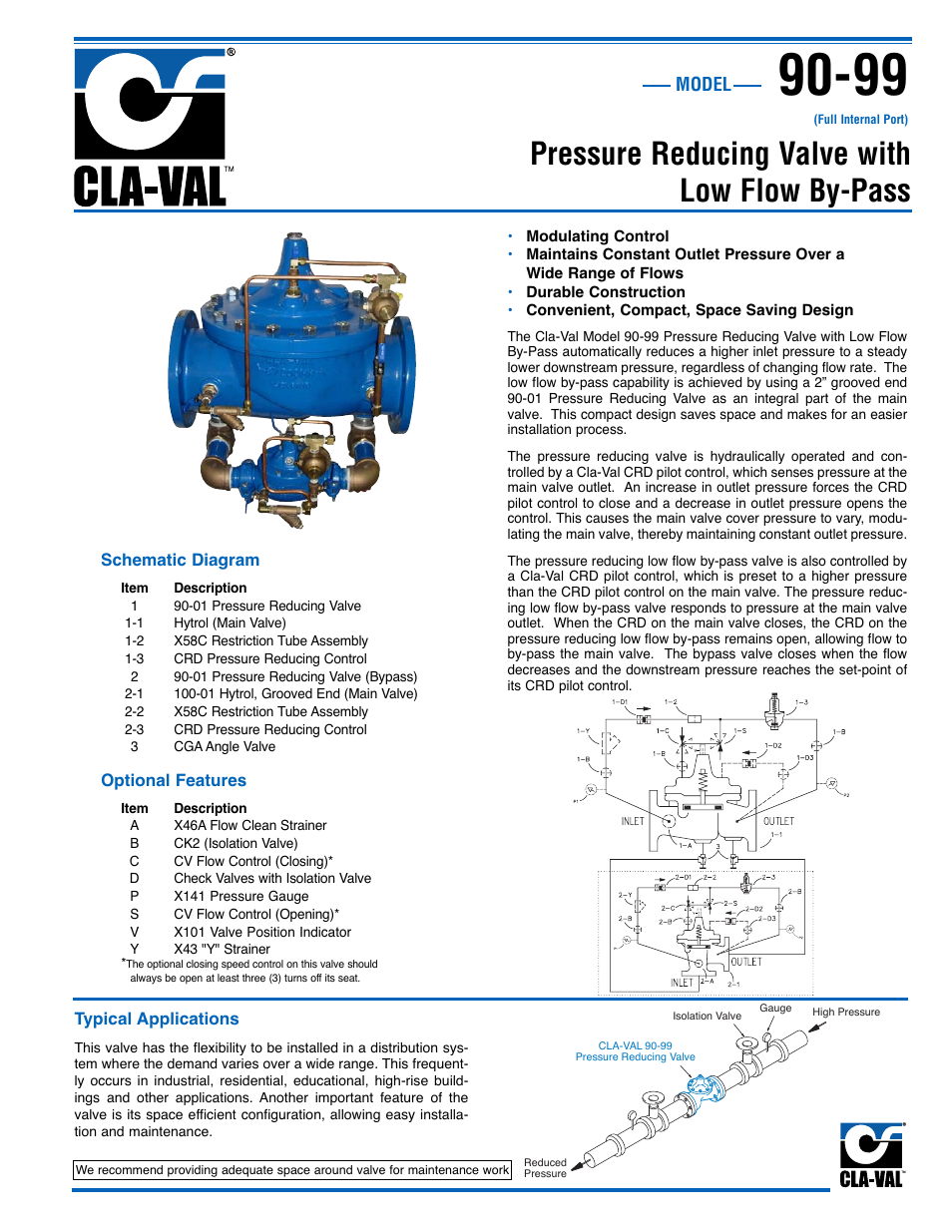 Cla-Val 90-99 User Manual | 2 pages