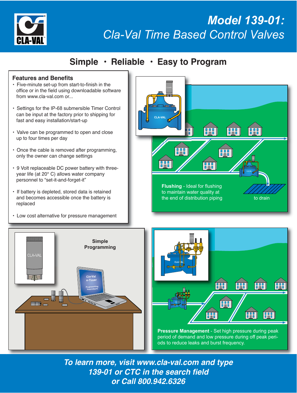 Simple • reliable • easy to program | Cla-Val 139-01/639-01 User Manual | Page 5 / 27