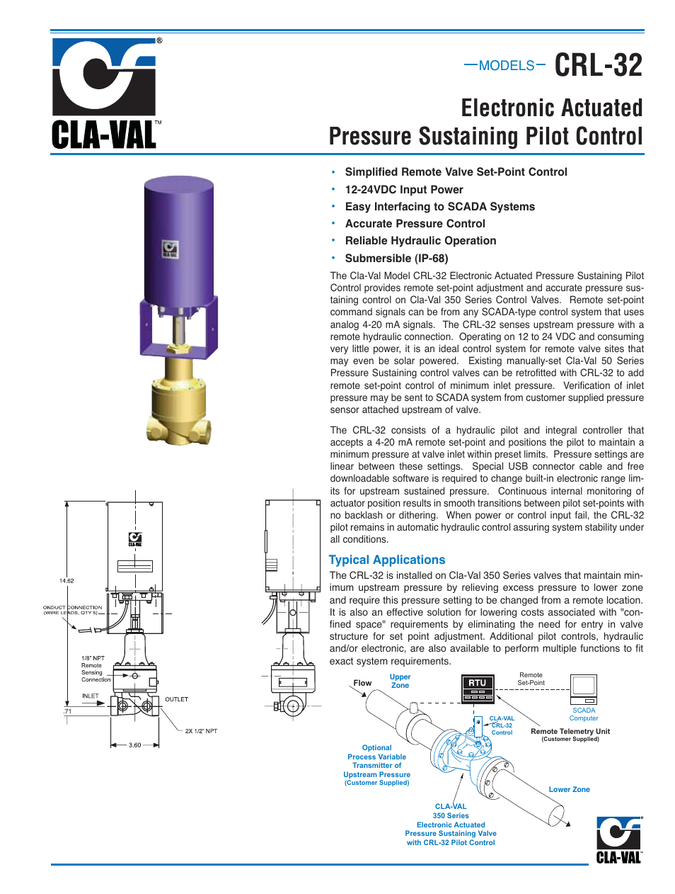 Crl-32, Models | Cla-Val 350-07/3650-07 User Manual | Page 16 / 40