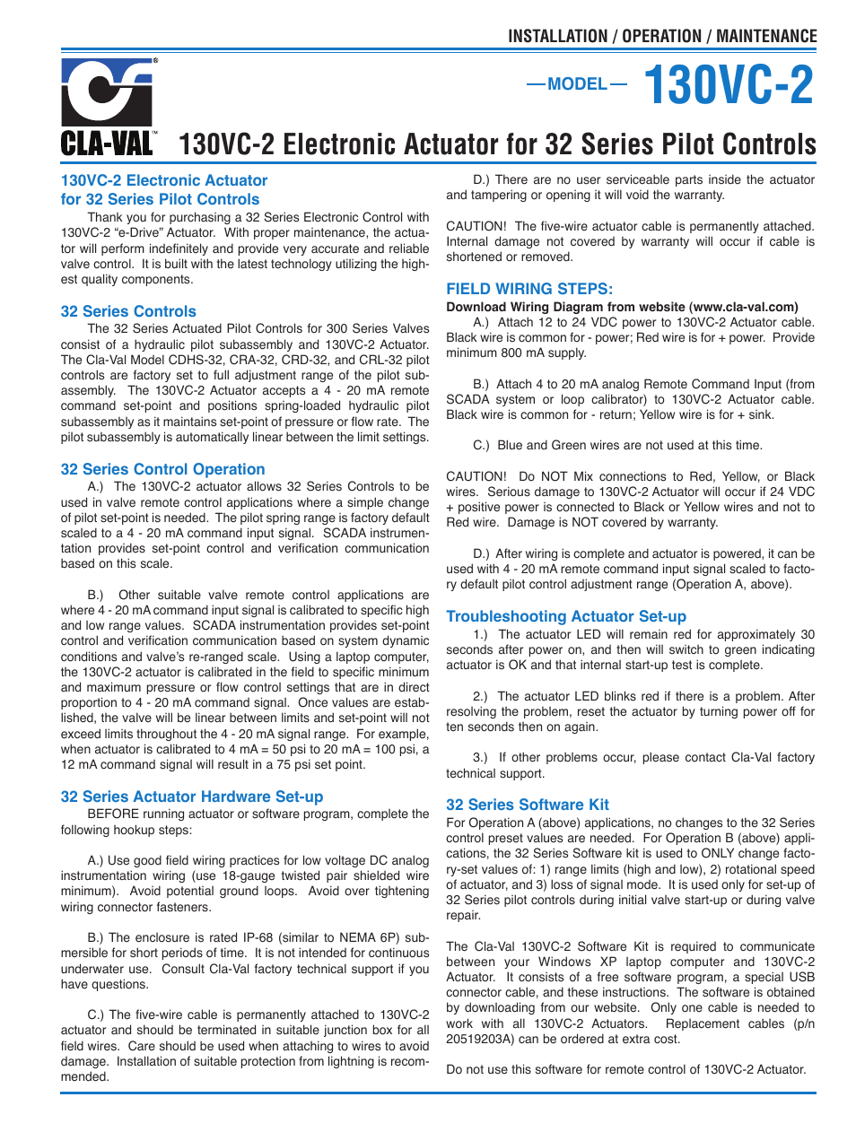 130vc-2 | Cla-Val 350-07/3650-07 User Manual | Page 19 / 40