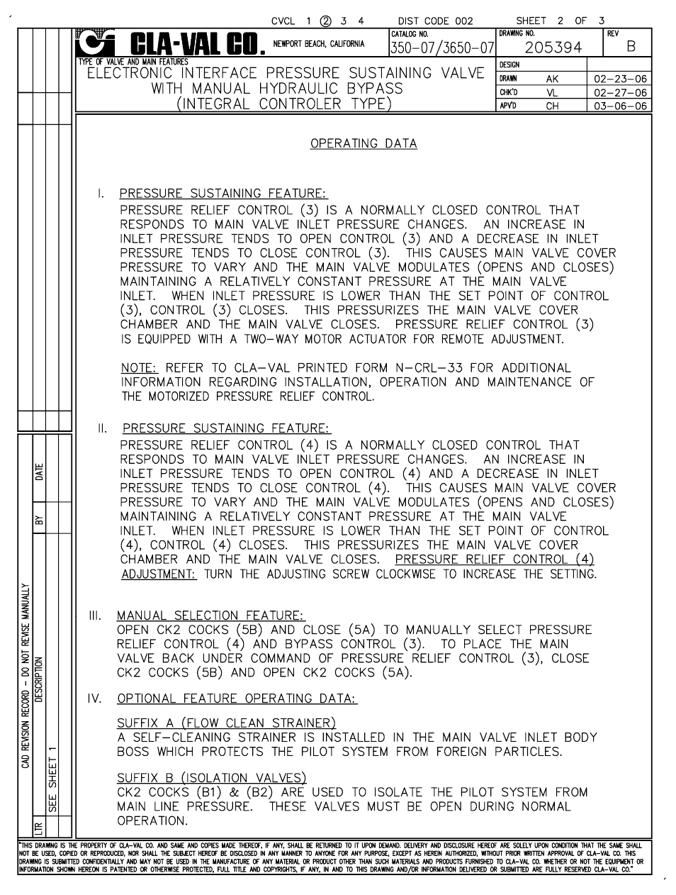 Cla-Val 350-07/3650-07 User Manual | Page 3 / 40