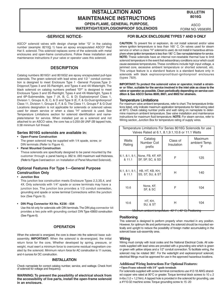 Installation and maintenance instructions, Service notice, Description | Cla-Val 393-01/3693-01 User Manual | Page 37 / 54