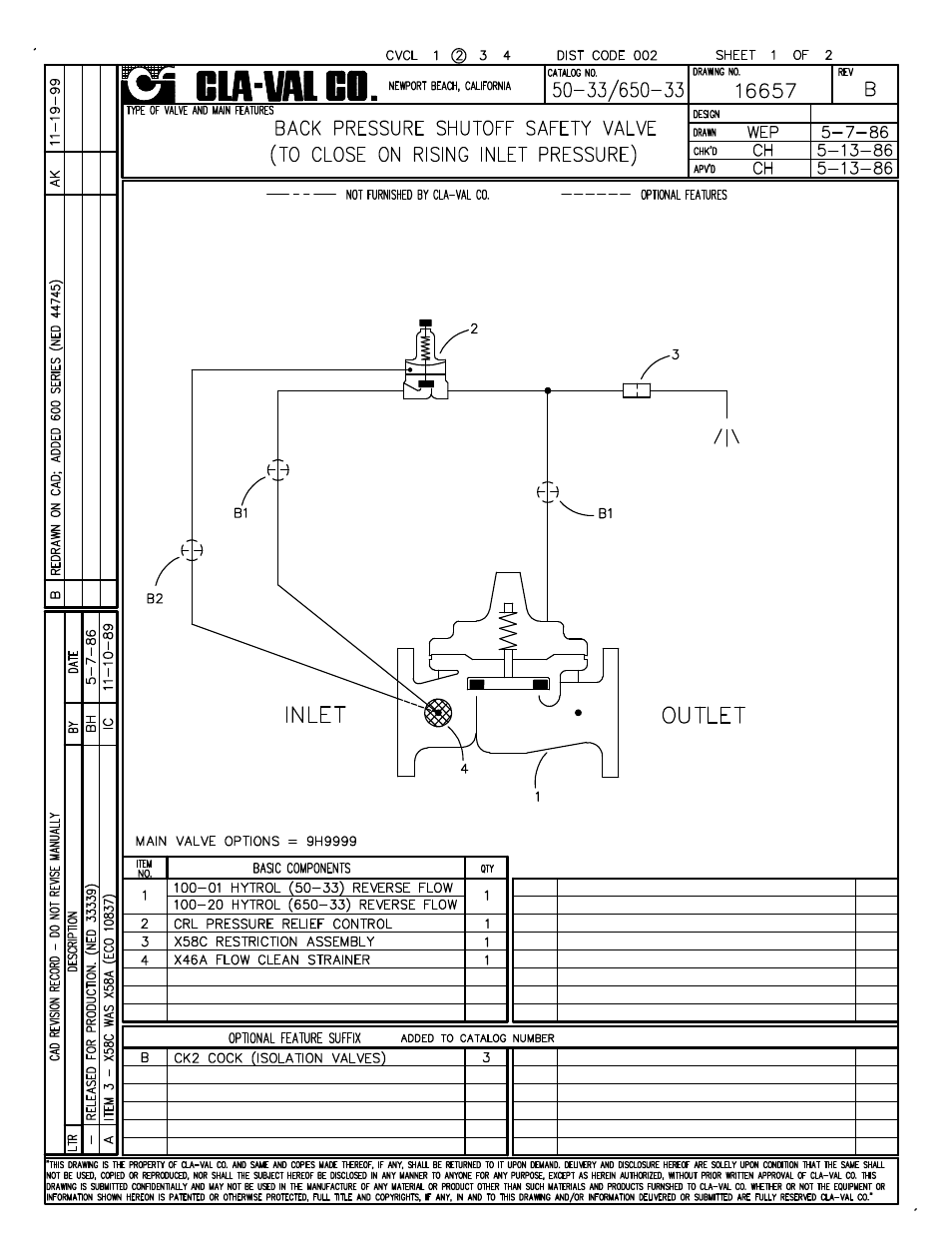 Cla-Val 50-33/650-33 User Manual | Page 2 / 23