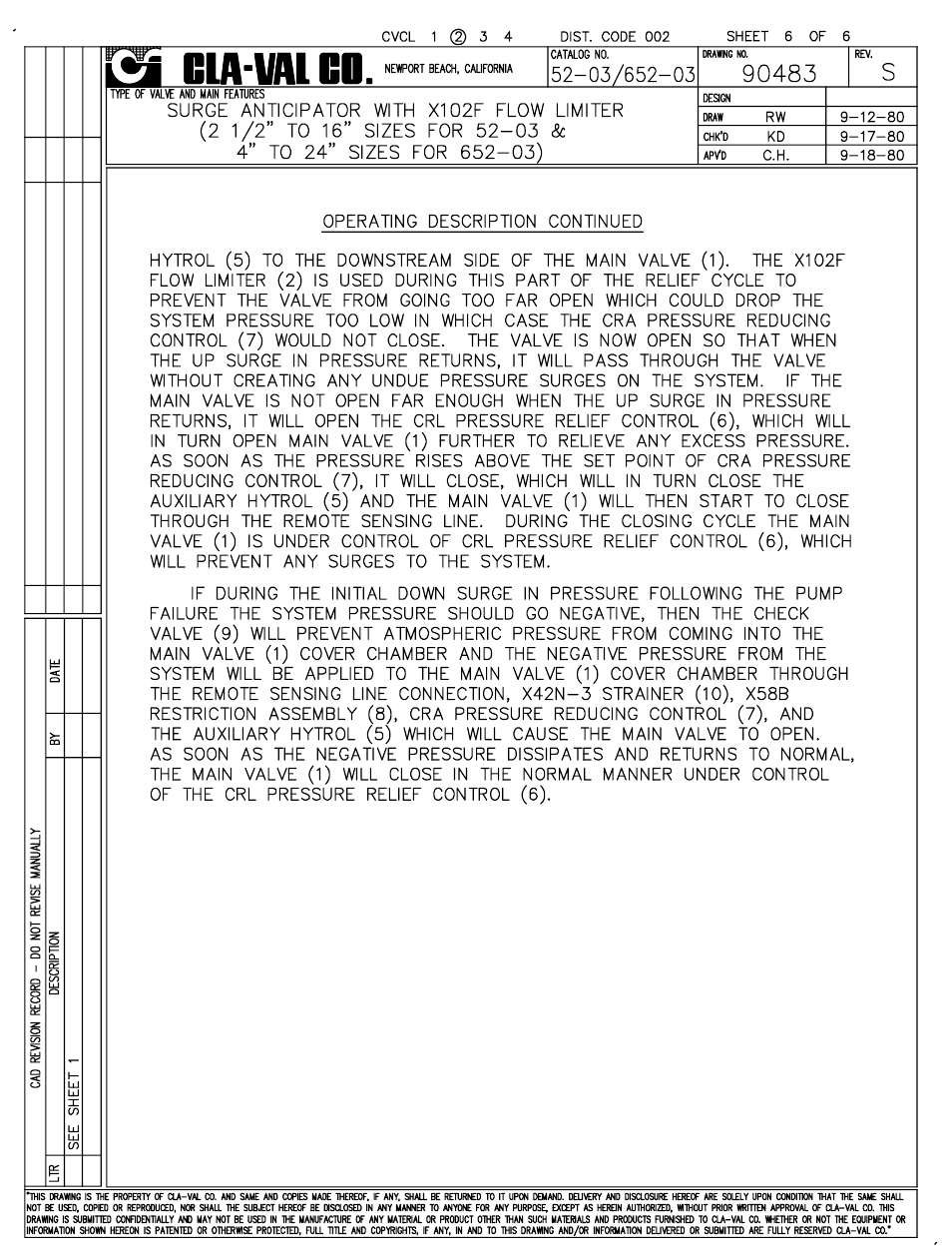 Cla-Val 52-03/652-03 User Manual | Page 7 / 36