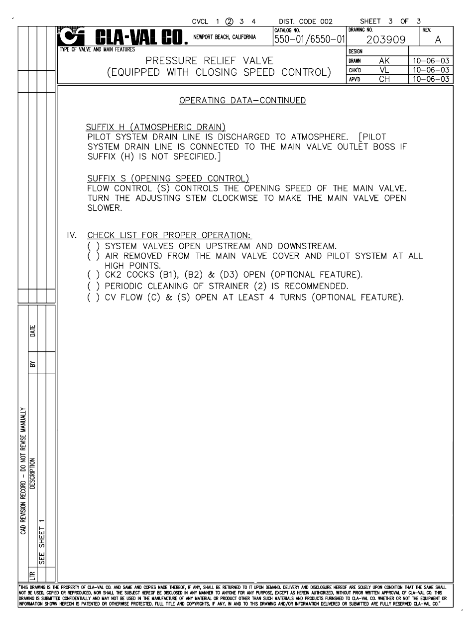 Cla-Val 550-01/6550-01 Technical Manual User Manual | Page 4 / 20