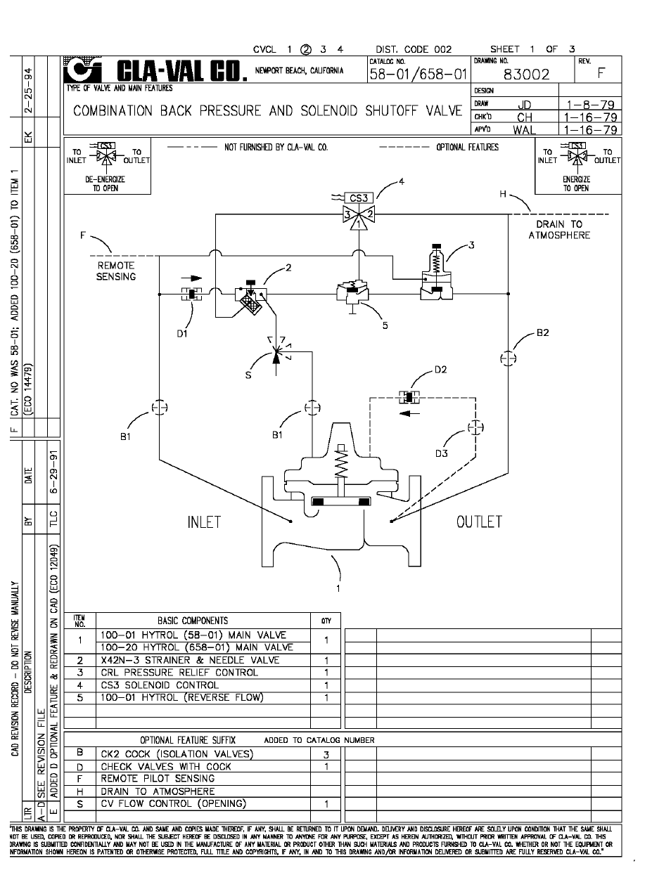 Cla-Val 58-01/658-01 Technical Manual User Manual | Page 3 / 40