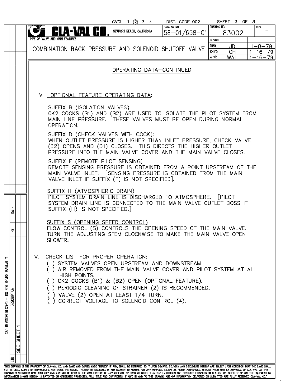 Cla-Val 58-01/658-01 Technical Manual User Manual | Page 5 / 40
